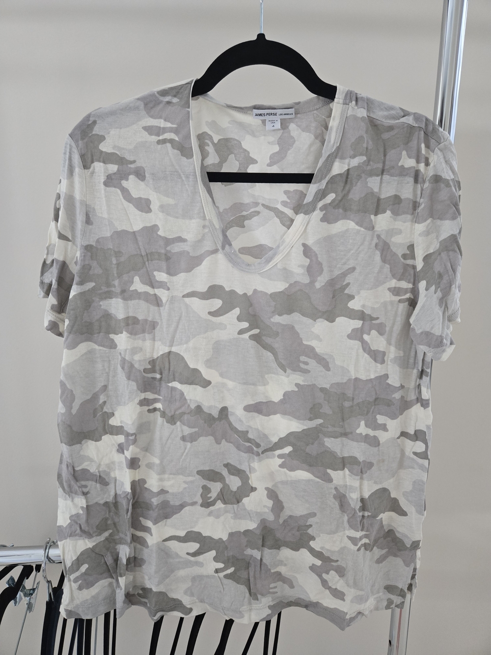James Perse Desert Camo V-Neck T-Shirt
